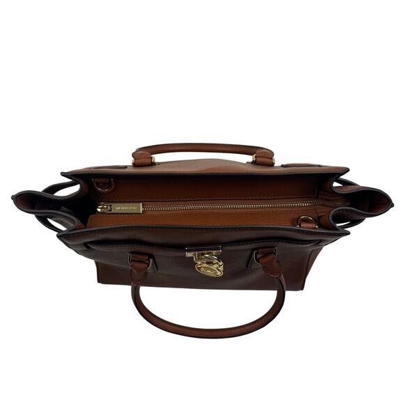 MICHAEL Michael Kors Brown Pebbled Leather Large Hamilton Traveler Tote W/O Key - Picture 6 of 12